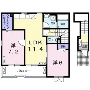 シャルパンティエ Ⅲ【2階】の間取り