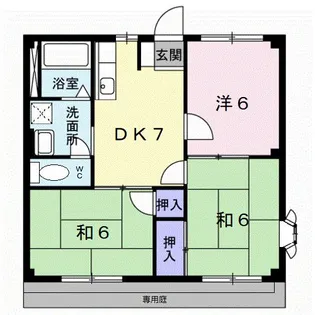 MハイツⅠ【1階】の間取り