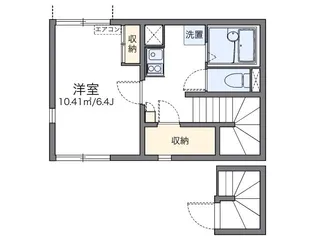 レオネクストウエストベイ【201号室】の間取り