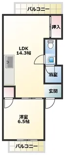 山下ビル【302号室】の間取り
