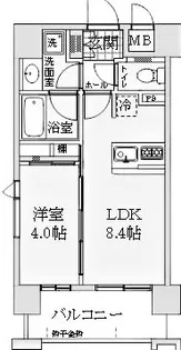 大阪府大阪市西区本田1丁目【マンション】の間取り