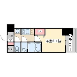 大阪府大阪市淀川区西中島1丁目【マンション】の間取り