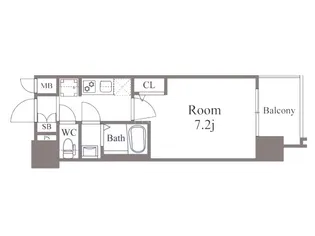 大阪府大阪市都島区都島本通4丁目【マンション】の間取り