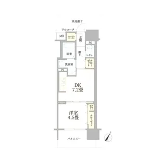大阪府大阪市北区大淀中2丁目【マンション】の間取り