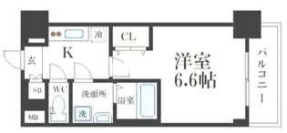 大阪府大阪市港区市岡元町1丁目【マンション】の間取り