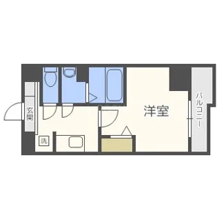 大阪府大阪市中央区釣鐘町2丁目【マンション】の間取り