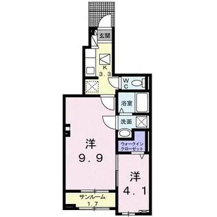 サリーチェ唐津【1階】の間取り