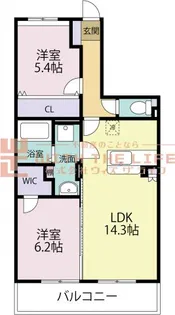 サニーコート梅満【3階】の間取り