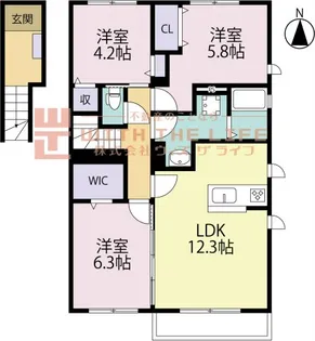 Libertas(リベルタス)【Ⅰ202号号室】の間取り