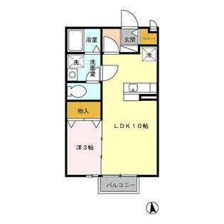 グランシャリオ宮ノ陣【102号号室】の間取り