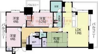 エバーライフネアシティ久留米弐番館【913号号室】の間取り