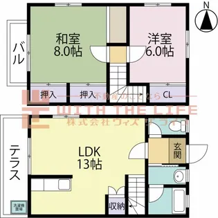 カスタムハイツ【B棟号室】の間取り