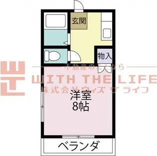 Y’s room(ワイズルーム)花畑【B202号号室】の間取り