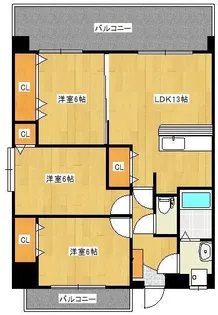 サンシャトー和賀【305号号室】の間取り