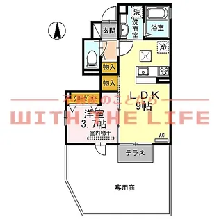 ヴァン・テ・アン【106号号室】の間取り