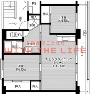 ビレッジハウス筑後【1−402号号室】の間取り
