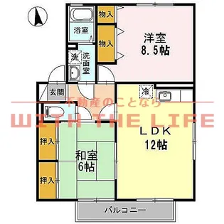 アクール【D110号号室】の間取り