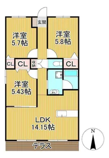 プリマヴェーラ一條【601号号室】の間取り