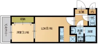 Wellith(ウェリス)花畑【203号号室】の間取り