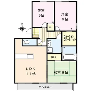 ハウスフリーデⅡ【301号号室】の間取り