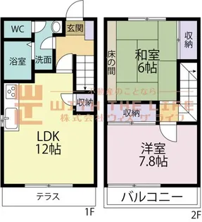 CRSカーサ【F101号号室】の間取り