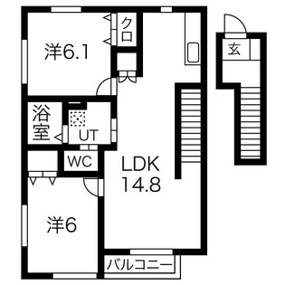Mayfair(メイフェア)【201号号室】の間取り