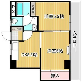 岡ビル【402号号室】の間取り
