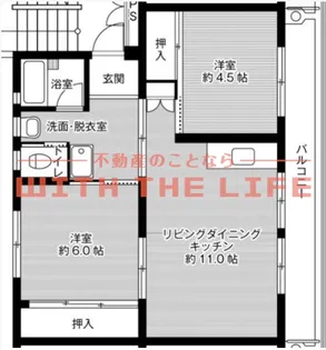 ビレッジハウス大牟田【1-408号号室】の間取り