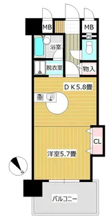 FLEX21久留米一番街【805号号室】の間取り