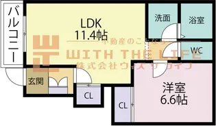 ソレイユ南【101号号室】の間取り