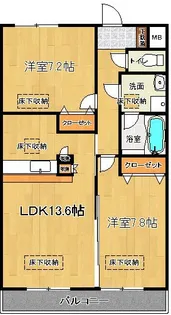 ルネス荒木五番館【203号号室】の間取り