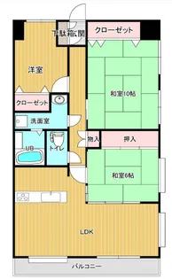 エバーライフ久留米中央【206号号室】の間取り