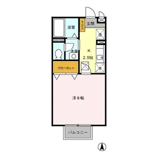 アゼリアコート【105号号室】の間取り