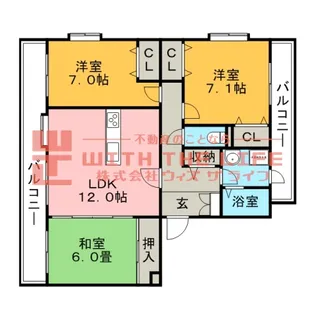 カーサフェリーチェ【103号号室】の間取り