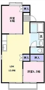 カーサ金子【A101号号室】の間取り