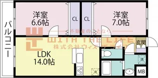 シェトワ【203号号室】の間取り