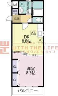 ビジュ【102号号室】の間取り