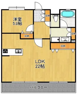 エイルマンション諏訪野エクシア【802号号室】の間取り