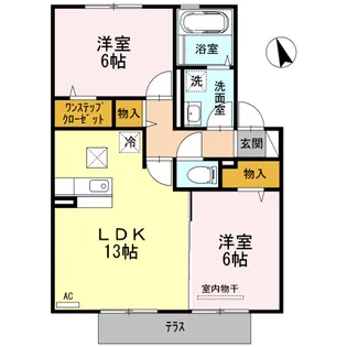 レスペート【B105号号室】の間取り