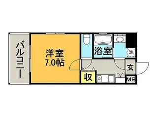 ロマネスク通町第2【705号号室】の間取り
