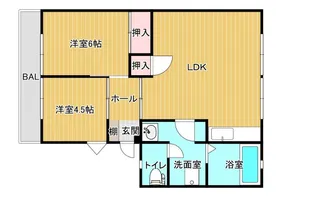 グレースコーポ合川【A101号号室】の間取り