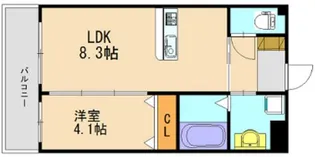 Harvest(ハーベスト)久留米【202号号室】の間取り
