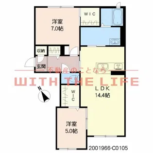 MAST東櫛原【C105号号室】の間取り
