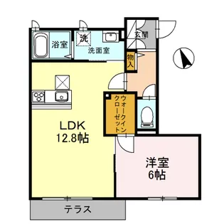 HEARTY'S ENT(ハーティーズエント)【A101号号室】の間取り