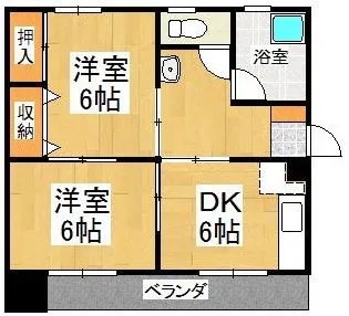 ガーベラマンション田主丸【403号号室】の間取り