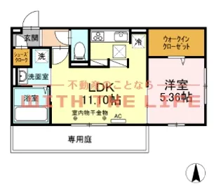 パークハイム上津【202号号室】の間取り