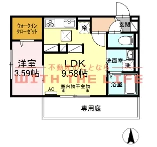 パークハイム上津【108号号室】の間取り