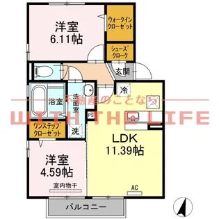 フェアプラッツ参番館【218号号室】の間取り