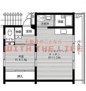 ビレッジハウス荒木【1-401号号室】の間取り