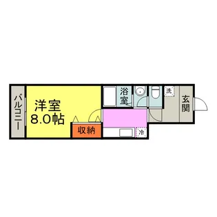 ルミエール鳥栖【110号号室】の間取り